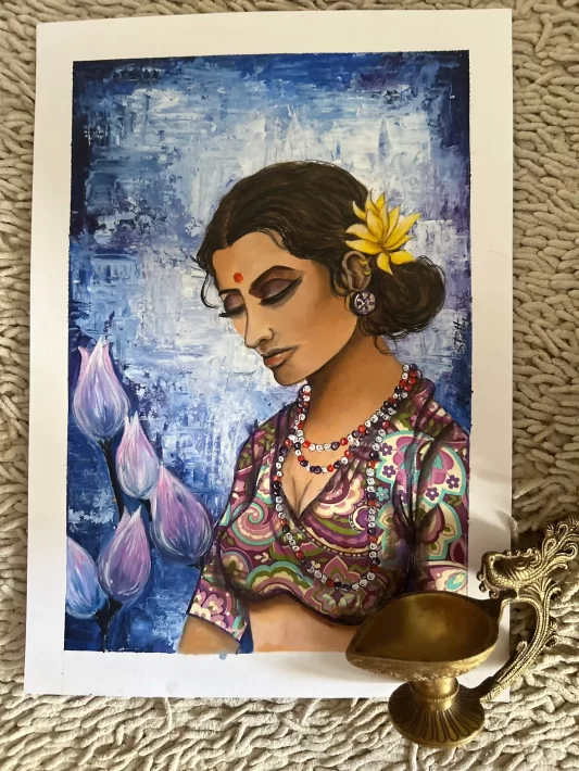 "Me ... My Thoughts" – painting by Mithali Shetty