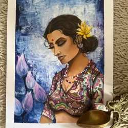 "Me ... My Thoughts" – painting by Mithali Shetty