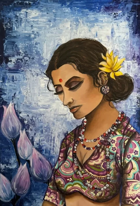 "Me ... My Thoughts" – painting by Mithali Shetty