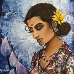 "Me ... My Thoughts" – painting by Mithali Shetty