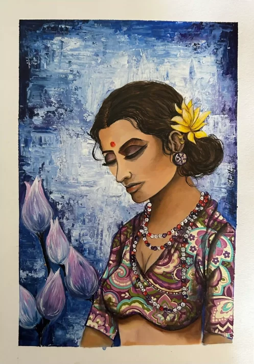 "Me ... My Thoughts" – painting by Mithali Shetty