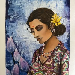 "Me ... My Thoughts" – painting by Mithali Shetty