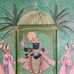 The Flutes Call – painting by Mithali Shetty