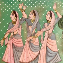 The Flutes Call – painting by Mithali Shetty